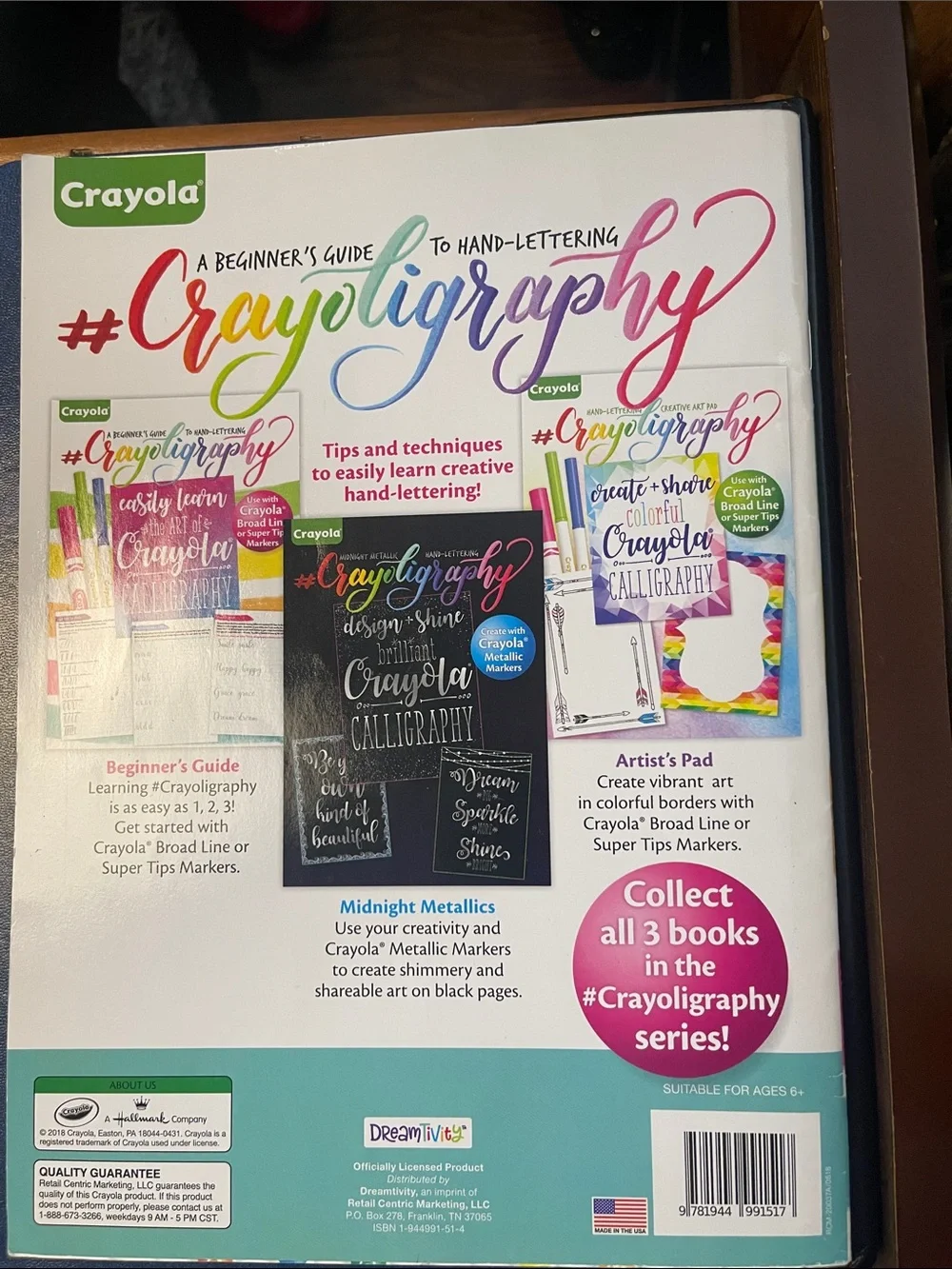 Crayola branded calligraphy
